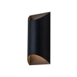 Load image into Gallery viewer, Farmhouze Light - Minimalist Black 2 - Light Metal Semi - Tube Outdoor Wall Sconce - Wall Sconce - 1 Pack - 
