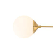 Load image into Gallery viewer, Farmhouze Light-Minimalist White Glass Globe Linear 4-Light Sputnik Semi Flush-Ceiling Light-Brass-
