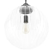 Load image into Gallery viewer, Farmhouze Light-Modern 1-Light Clear Fluted Glass Globe Kitchen Pendant-Pendant-Nickel-
