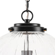 Load image into Gallery viewer, Farmhouze Light-Modern 1-Light Clear Fluted Glass Globe Kitchen Pendant-Pendant-Nickel-
