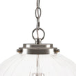 Load image into Gallery viewer, Farmhouze Light-Modern 1-Light Clear Fluted Glass Globe Kitchen Pendant-Pendant-Nickel-
