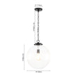 Load image into Gallery viewer, Farmhouze Light-Modern 1-Light Clear Fluted Glass Globe Kitchen Pendant-Pendant-Nickel-
