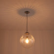 Load image into Gallery viewer, Farmhouze Light-Modern 1-Light Clear Fluted Glass Globe Kitchen Pendant-Pendant-Nickel-

