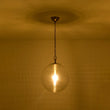 Load image into Gallery viewer, Farmhouze Light-Modern 1-Light Clear Striped Glass Globe Kitchen Pendant-Pendant-Brass-
