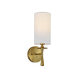 Load image into Gallery viewer, Farmhouze Light-Modern 1-Light Linen Cylinder Brass Vanity Wall Sconce-Wall Sconce-2 Packs-
