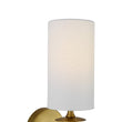 Load image into Gallery viewer, Farmhouze Light-Modern 1-Light Linen Cylinder Brass Vanity Wall Sconce-Wall Sconce-2 Packs-
