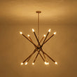 Load image into Gallery viewer, Farmhouze Light - Modern 12 - Light Brass Adjustable Linear Arm Sputnik Chandelier - Chandelier - Brass - 
