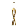 Load image into Gallery viewer, Farmhouze Light - Modern 12 - Light Brass Adjustable Linear Arm Sputnik Chandelier - Chandelier - Brass - 

