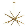 Load image into Gallery viewer, Farmhouze Light - Modern 12 - Light Brass Adjustable Linear Arm Sputnik Chandelier - Chandelier - Brass - 
