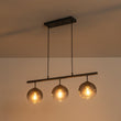 Load image into Gallery viewer, Farmhouze Light - Modern 3 - Light Gray Tinted Glass Globe Linear Island Pendant - Chandelier - 3 Bulbs - 
