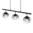 Load image into Gallery viewer, Farmhouze Light - Modern 3 - Light Gray Tinted Glass Globe Linear Island Pendant - Chandelier - 3 Bulbs - 
