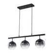 Load image into Gallery viewer, Farmhouze Light - Modern 3 - Light Gray Tinted Glass Globe Linear Island Pendant - Chandelier - 3 Bulbs - 
