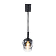 Load image into Gallery viewer, Farmhouze Light - Modern 3 - Light Gray Tinted Glass Globe Linear Island Pendant - Chandelier - 3 Bulbs - 
