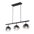 Load image into Gallery viewer, Farmhouze Light - Modern 3 - Light Gray Tinted Glass Globe Linear Island Pendant - Chandelier - 3 Bulbs - 

