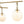 Load image into Gallery viewer, Farmhouze Light - Modern 3 - Light White Glass Globe Brass Tiered Sputnik Chandelier - Chandelier - Brass - 
