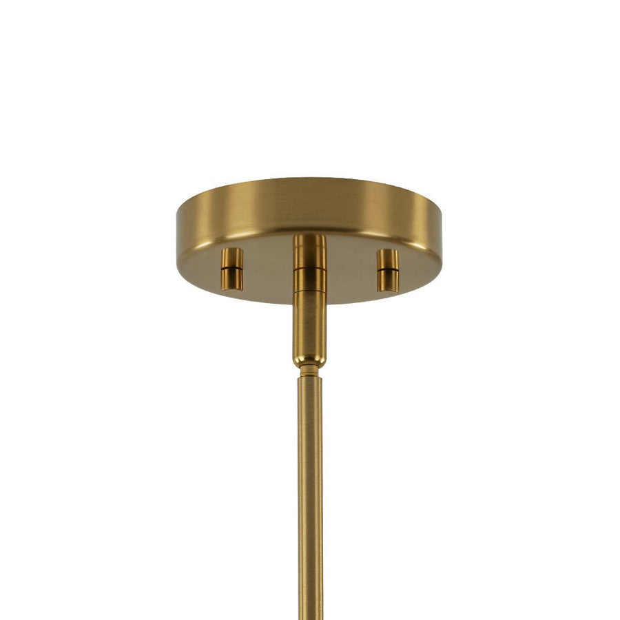 Farmhouze Light - Modern 3 - Light White Glass Globe Brass Tiered Sputnik Chandelier - Chandelier - Brass - 
