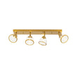 Load image into Gallery viewer, Farmhouze Light-Modern 4-Light Adjustable Glass Bell Shade Ceiling Track Light-Ceiling Light-Brass-
