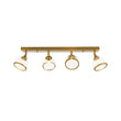 Load image into Gallery viewer, Farmhouze Light-Modern 4-Light Adjustable Glass Bell Shade Ceiling Track Light-Ceiling Light-Brass-
