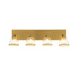 Load image into Gallery viewer, Farmhouze Light-Modern 4-Light Adjustable Glass Bell Shade Ceiling Track Light-Ceiling Light-Brass-

