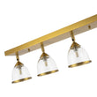 Load image into Gallery viewer, Farmhouze Light-Modern 4-Light Adjustable Glass Bell Shade Ceiling Track Light-Ceiling Light-Brass-
