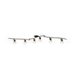Load image into Gallery viewer, Farmhouze Light - Modern 6 - Light Branched Linear Crystal Spotlight Track Light - Ceiling Light - Black - 
