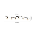 Load image into Gallery viewer, Farmhouze Light - Modern 6 - Light Branched Linear Crystal Spotlight Track Light - Ceiling Light - Black - 
