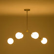 Load image into Gallery viewer, Farmhouze Light-Modern 6-Light Brass Frosted Glass Globe Branched Chandelier-Chandelier-Brass-
