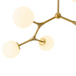 Load image into Gallery viewer, Farmhouze Light-Modern 6-Light Brass Frosted Glass Globe Branched Chandelier-Chandelier-Brass-
