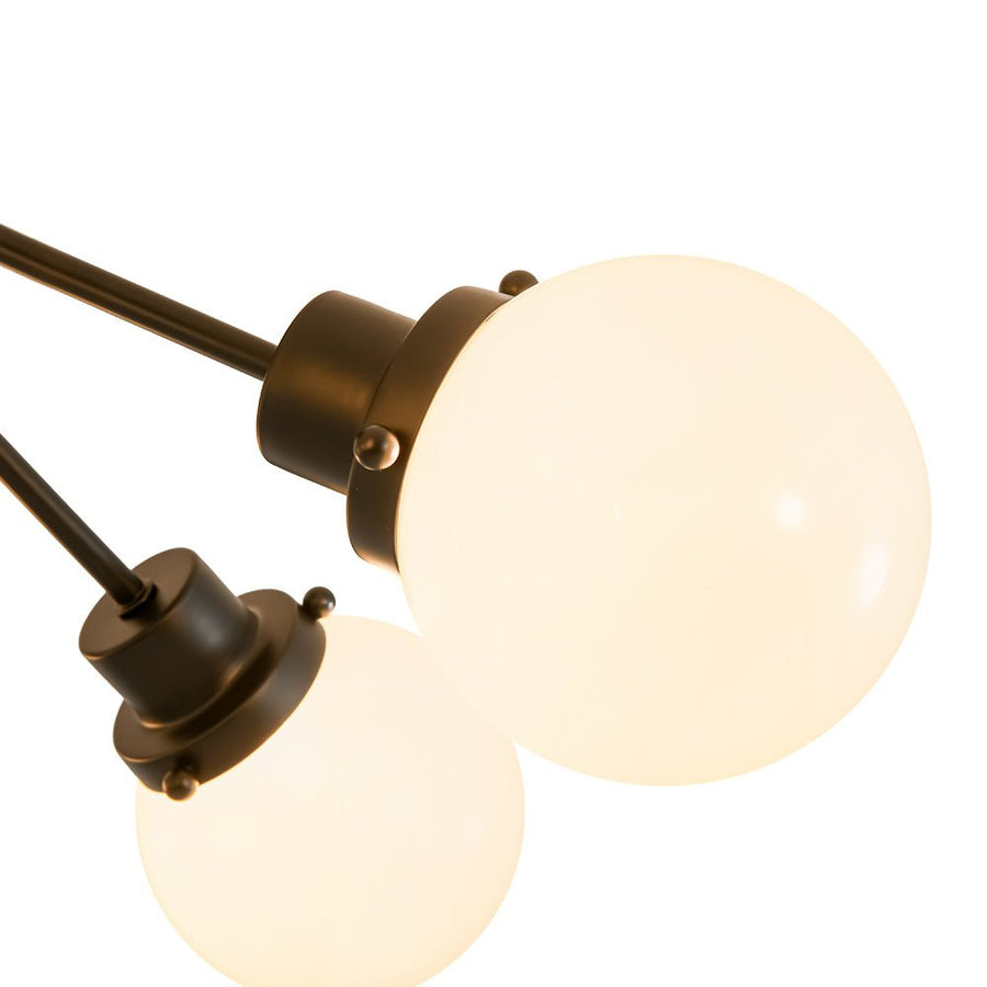 Farmhouze Light - Modern 6 - Light White Glass Globe Sputnik Ceiling Light - Ceiling Light - 4 Bulbs - 