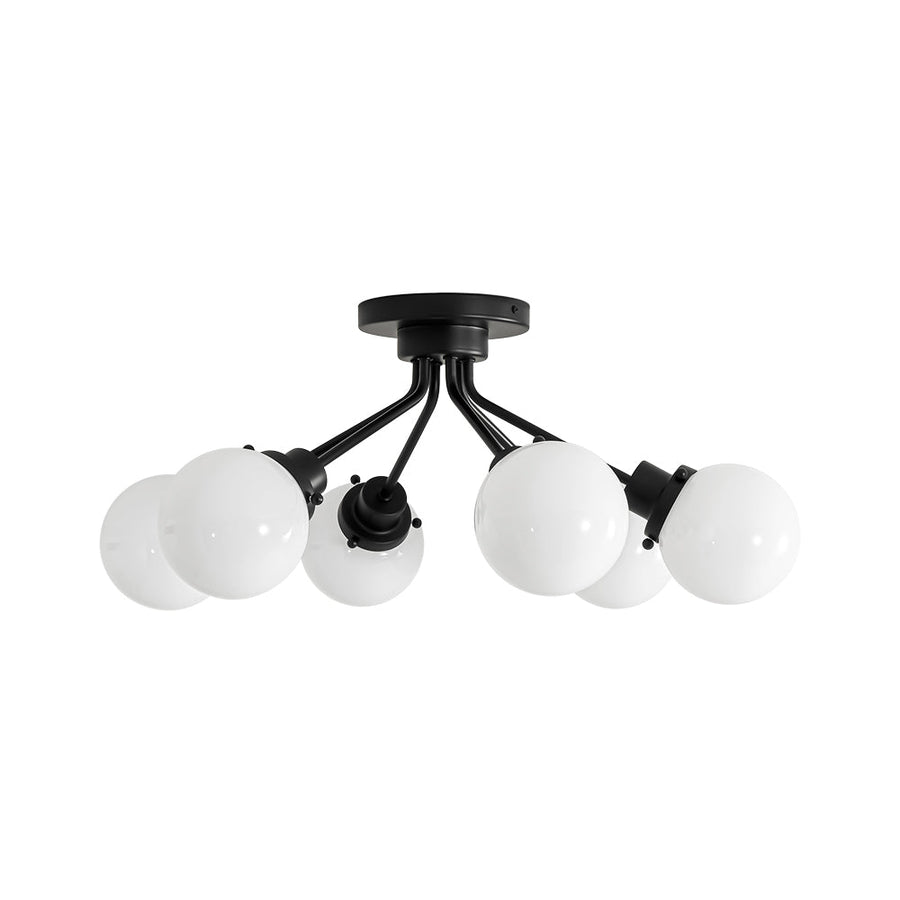 Farmhouze Light - Modern 6 - Light White Glass Globe Sputnik Ceiling Light - Ceiling Light - 4 Bulbs - 