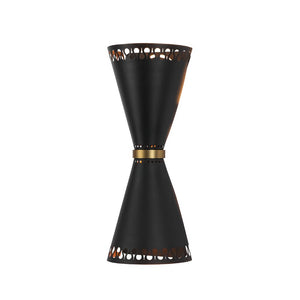 Farmhouze Light - Modern Black Up and Down Cone Flush Mount Wall Sconce - Wall Sconce - 2 Packs - 