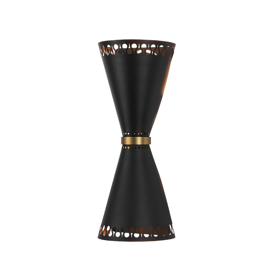 Farmhouze Light - Modern Black Up and Down Cone Flush Mount Wall Sconce - Wall Sconce - 2 Packs - 