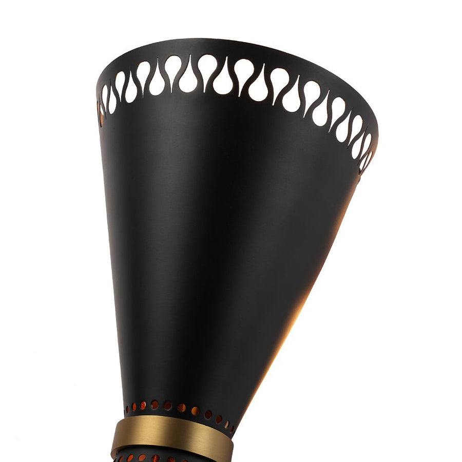 Farmhouze Light - Modern Black Up and Down Cone Flush Mount Wall Sconce - Wall Sconce - 2 Packs - 
