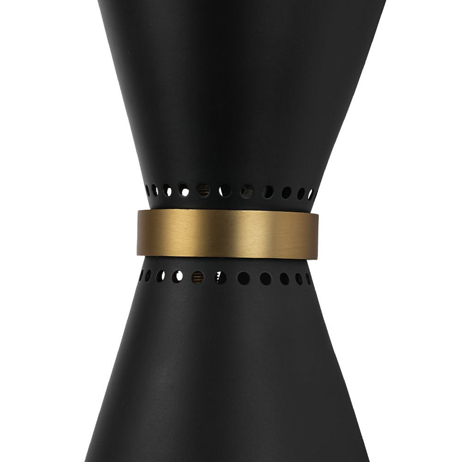 Farmhouze Light - Modern Black Up and Down Cone Flush Mount Wall Sconce - Wall Sconce - 2 Packs - 