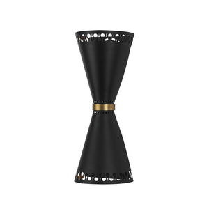 Farmhouze Light - Modern Black Up and Down Cone Flush Mount Wall Sconce - Wall Sconce - 2 Packs - 