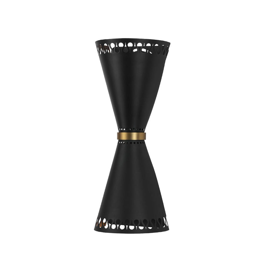 Farmhouze Light - Modern Black Up and Down Cone Flush Mount Wall Sconce - Wall Sconce - 2 Packs - 