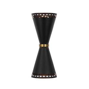 Farmhouze Light - Modern Black Up and Down Cone Flush Mount Wall Sconce - Wall Sconce - 2 Packs - 