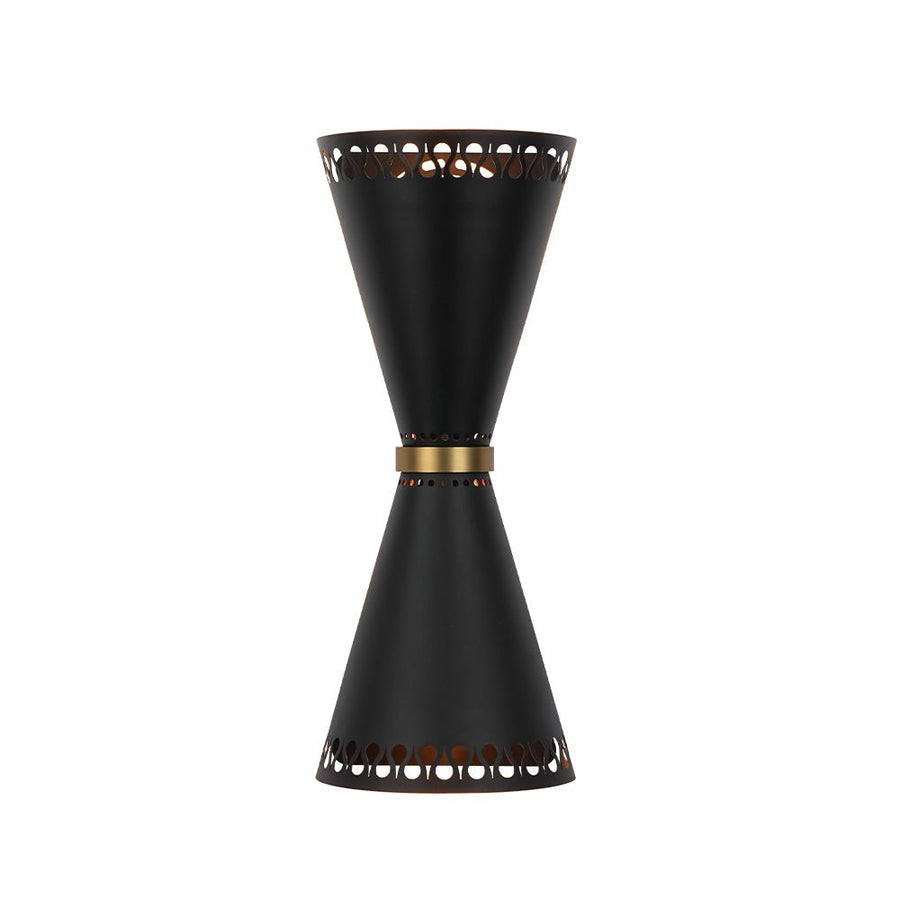 Farmhouze Light - Modern Black Up and Down Cone Flush Mount Wall Sconce - Wall Sconce - 2 Packs - 