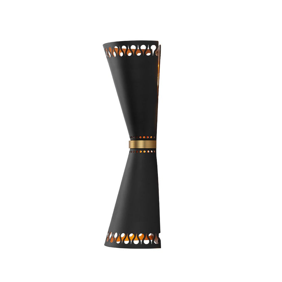 Farmhouze Light - Modern Black Up and Down Cone Flush Mount Wall Sconce - Wall Sconce - 2 Packs - 