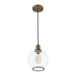 Farmhouze Light - Modern Brass 1 - Light Seeded Glass Globe Pendant - Pendant - Seeded Glass - 