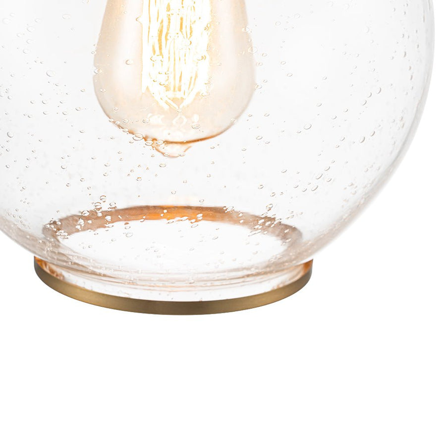 Farmhouze Light - Modern Brass 1 - Light Seeded Glass Globe Pendant - Pendant - Seeded Glass - 