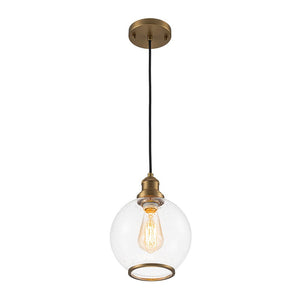 Farmhouze Light - Modern Brass 1 - Light Seeded Glass Globe Pendant - Pendant - Seeded Glass - 