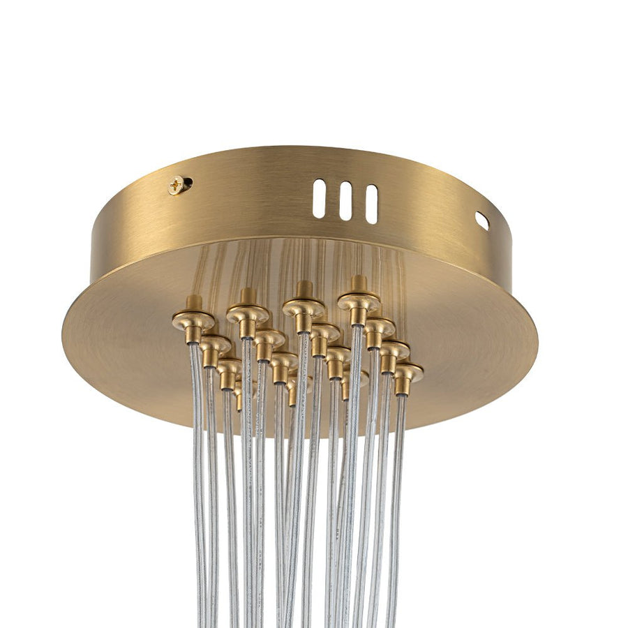 Farmhouze Light - Modern Brass Cluster Glass Globe Blue Bubble Chandelier - Chandelier - Blue - 