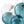 Load image into Gallery viewer, Farmhouze Light - Modern Brass Cluster Glass Globe Blue Bubble Chandelier - Chandelier - Blue - 
