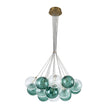 Load image into Gallery viewer, Farmhouze Light - Modern Brass Cluster Glass Globe Blue Bubble Chandelier - Chandelier - Green - 
