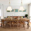 Load image into Gallery viewer, Farmhouze Light-Modern Brass Fabric Round Tapered Lantern Chandelier-Chandelier-Brass-
