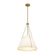 Load image into Gallery viewer, Farmhouze Light-Modern Brass Fabric Round Tapered Lantern Chandelier-Chandelier-Brass-
