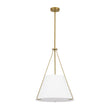 Load image into Gallery viewer, Farmhouze Light-Modern Brass Fabric Round Tapered Lantern Chandelier-Chandelier-Brass-
