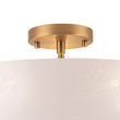 Load image into Gallery viewer, Farmhouze Light - Modern Brass Single Glossy Milk Cloudy Glass Ceiling Light - Ceiling Light - Brass - 
