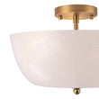 Load image into Gallery viewer, Farmhouze Light - Modern Brass Single Glossy Milk Cloudy Glass Ceiling Light - Ceiling Light - Brass - 
